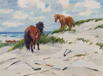 Two Young Stallions by John Douglas Lawley