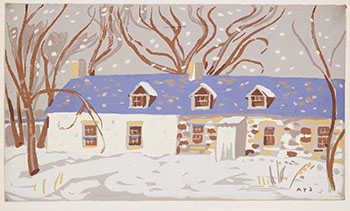 Cottages Under Snow par Alexander Young (A.Y.) Jackson