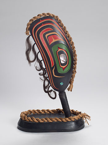 Kwakiutl Mussel Shell Rattle par Stanley E. Hunt III