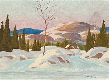 Winter Scene with Cabin par Graham Noble Norwell