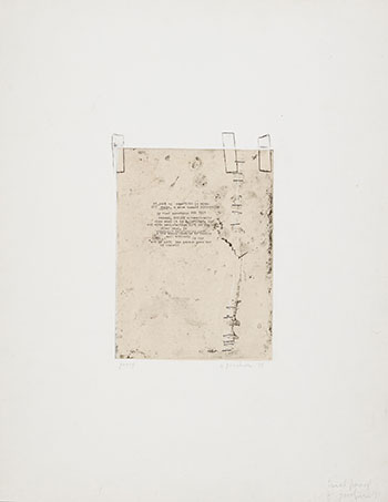 Note with Staples and Tape by Betty Roodish Goodwin