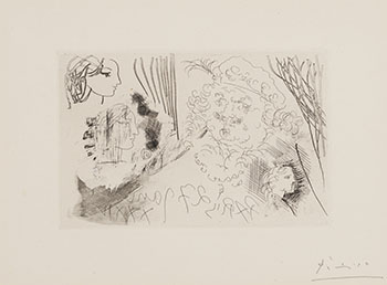 Rembrandt et têtes de femmes by Pablo Picasso