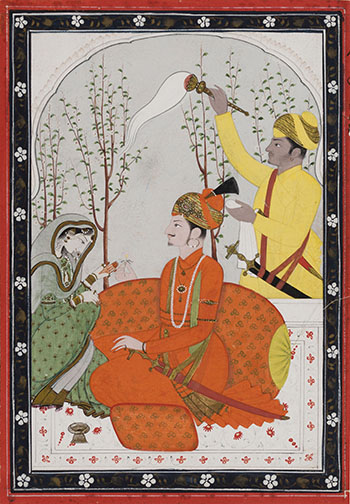Kangra School, 18th Century, A Prince and his Lover par Indian Art