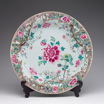 A Large Chinese Export Famille Rose 'Peony' Bowl, 18th Century by  Chinese Art