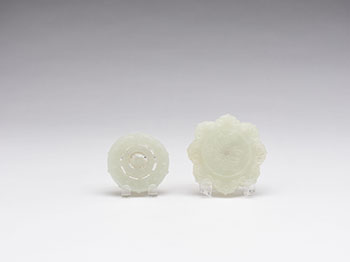 	Two Chinese Jade Disc Pendants, 19th Century par  Chinese Art