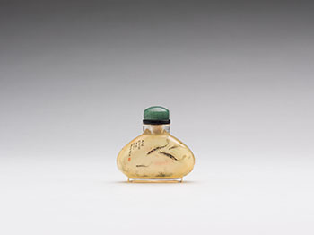 	A Chinese Reverse Painted Glass Fish Snuff Bottle, 19th Century by  Chinese Art