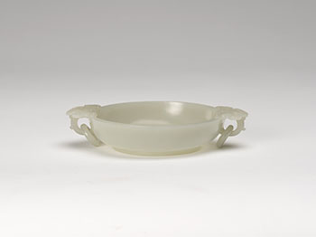 A Chinese Pale Celadon Jade Saucer Bowl, 19th Century by  Chinese Art