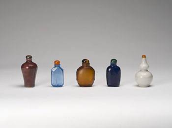 Group of Five Chinese Snuff Bottles, 19th/20th Century by  Chinese Art