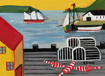 Fishing Boats and Lobster Traps par Maud Lewis