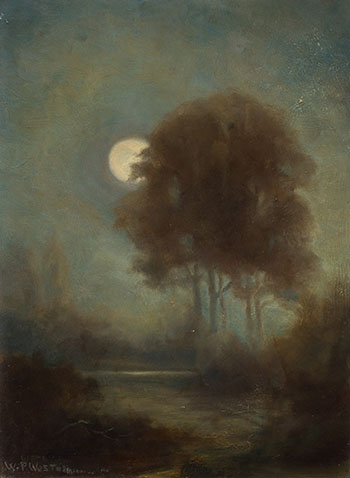 Moonrise, Garrow Bay by William Percival (W.P.) Weston