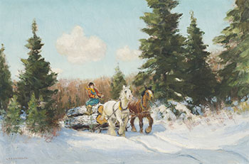 The Logging Team by Frederick Simpson Coburn