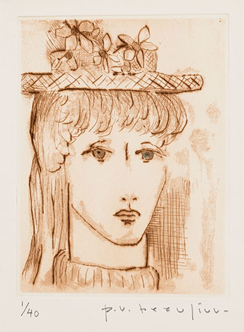 Femme au chapeau par Paul Vanier Beaulieu