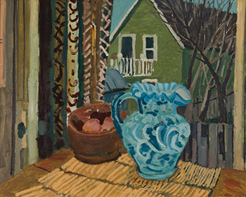 Still Life in Window with Blue Jug par Maxwell Bennett Bates