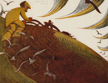 Ploughing Pasture par Sybil Andrews