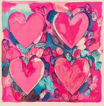 Four Hearts by Jim Dine