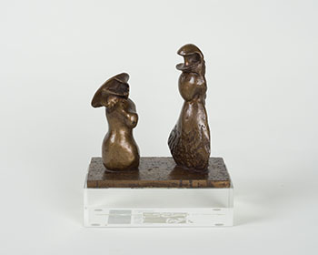 Girl and Dwarf, cast 1 by Henry  Moore