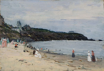 La plage de Saint-Énogat, Bretagne par Clarence Alphonse Gagnon