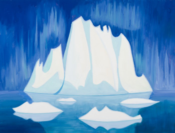 Iceberg with Northern Lights by Doris Jean McCarthy