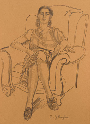 The Artist's Wife in an Armchair by Edward John (E.J.) Hughes