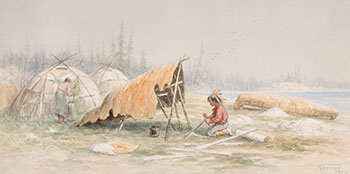 Encampment by a River by Frederick Arthur Verner