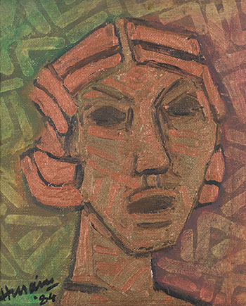 Bronze Head by Maqbool Fida Husain
