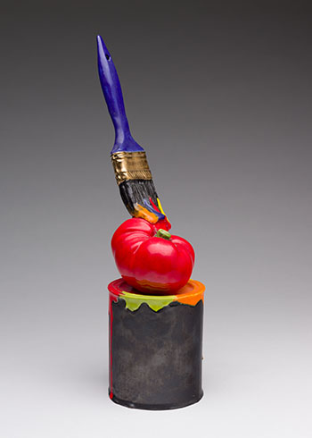 Painting a Red Tomato by Victor Cicansky
