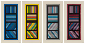 Bands of Color in Four Directions (Vertical) par Sol LeWitt