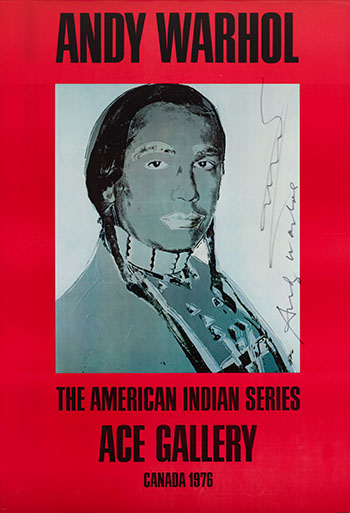 The American Indian Series: Ace Gallery, Canada 1976 par Andy Warhol