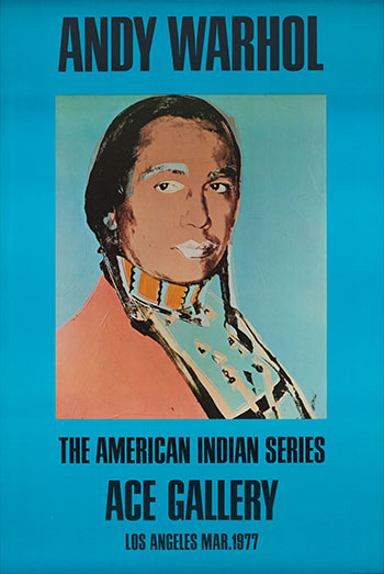 The American Indian Series: Ace Gallery, Los Angeles Mar. 1977 par Andy Warhol