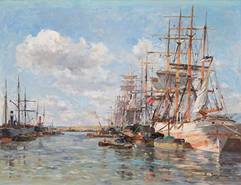 Le Port de la Rochelle par Edmond Marie Petitjean