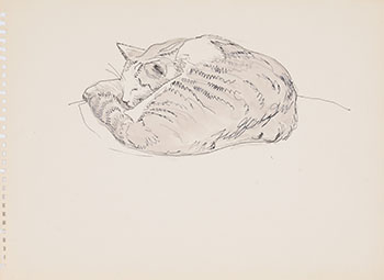 Sleeping Cat (AC00968) par Alexander Colville