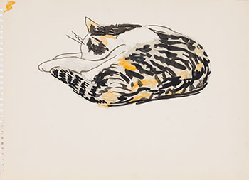 Sleeping Cat (AC00970) par Alexander Colville