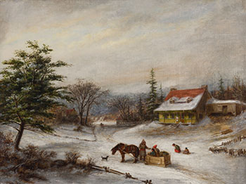 Habitant Farm in Winter par Cornelius David Krieghoff