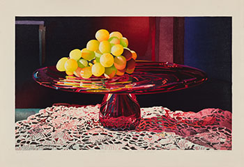 A Glow of Grapes on Garnet Glass by Mary Frances Pratt