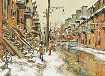 Une rue de l'Est de Montréal by John Geoffrey Caruthers Little