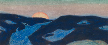 Moonrise, Baie St. Paul by Clarence Alphonse Gagnon