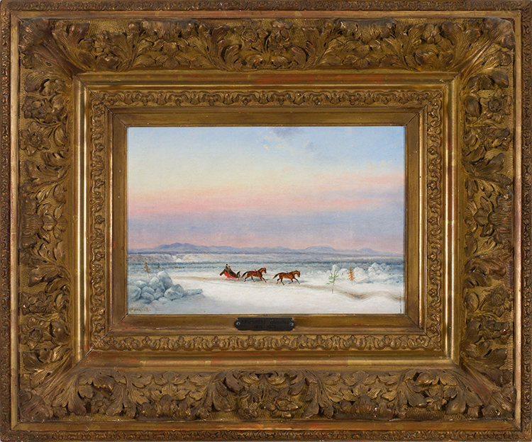 Sleigh Crossing the Ice by Cornelius David Krieghoff