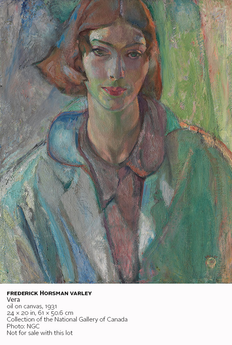 Green and Gold, Portrait of Vera by Frederick Horsman Varley