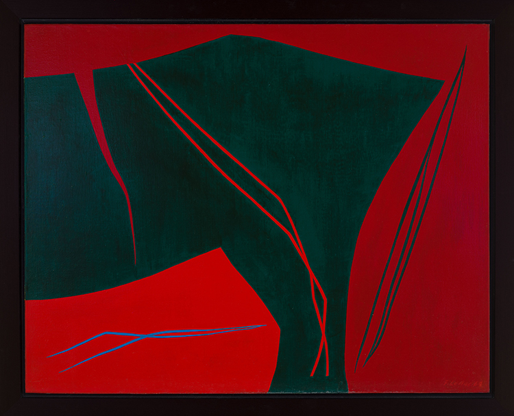 Vibration vert-rouge par Fernand Leduc