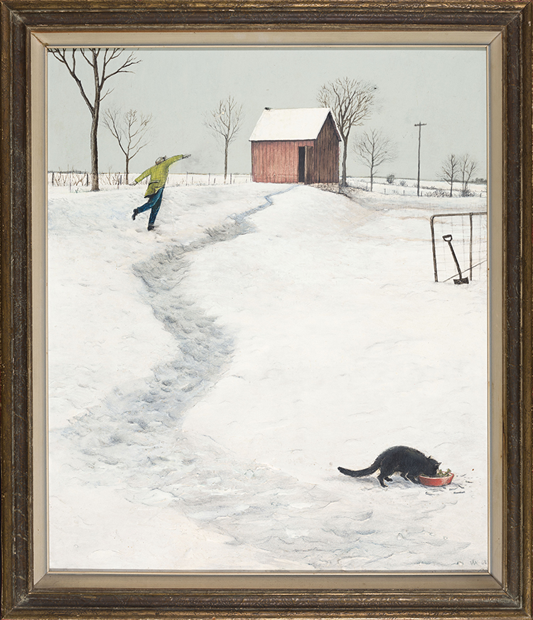The Cat and the Crow by William Kurelek
