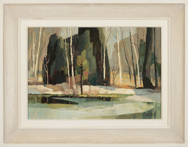 Late Ice on a Woodland Pool (Speyside) by Hilton McDonald Hassell