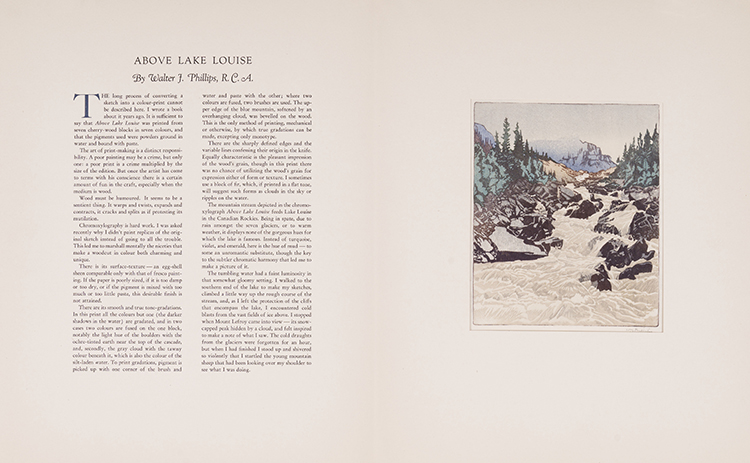 Above Lake Louise by Walter Joseph (W.J.) Phillips