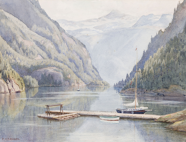Boats on the Dock par Frederick Henry Brigden