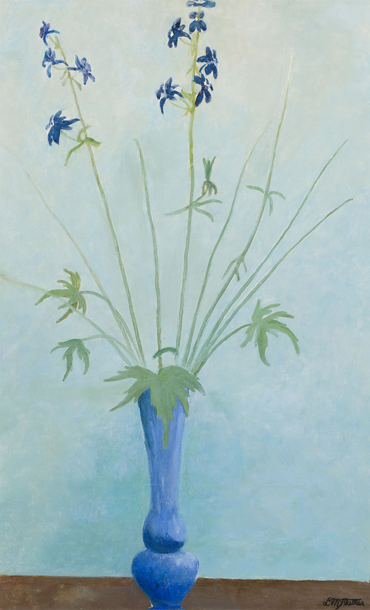 Flowers in a Blue Vase par Donald M. Flather