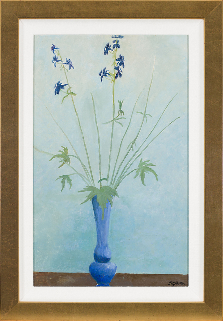 Flowers in a Blue Vase par Donald M. Flather