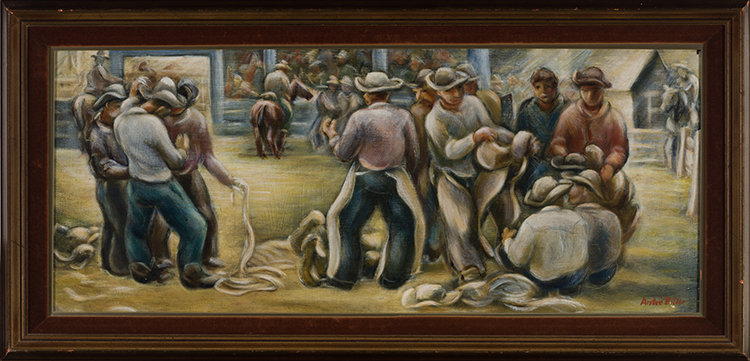 The Rodeo, McLeod, Alberta by Andre Charles Bieler