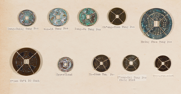 A Group of Twenty-Four Chinese Bronze Coins and Charms, Late Ming Dynasty to Republican Period by  Chinese Art