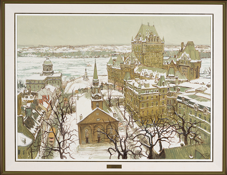 View of Anglican Cathedral and Place d'Armes, Quebec (from Édifice Price) by John Geoffrey Caruthers Little