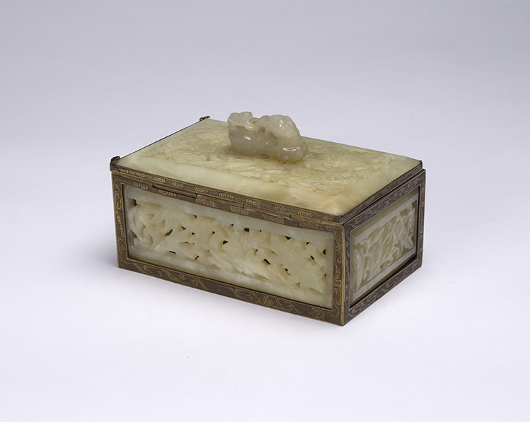Chinese Pale Celadon Jade Horse and Monkey Pebble, 19th Century by  Chinese Art