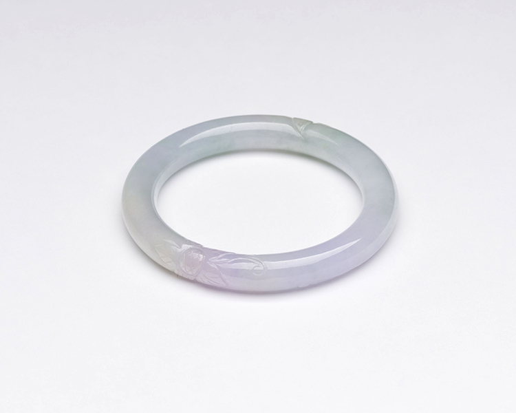 A Chinese Lavender and Apple Green Jadeite Bangle, 20th Century by Chinese Artist